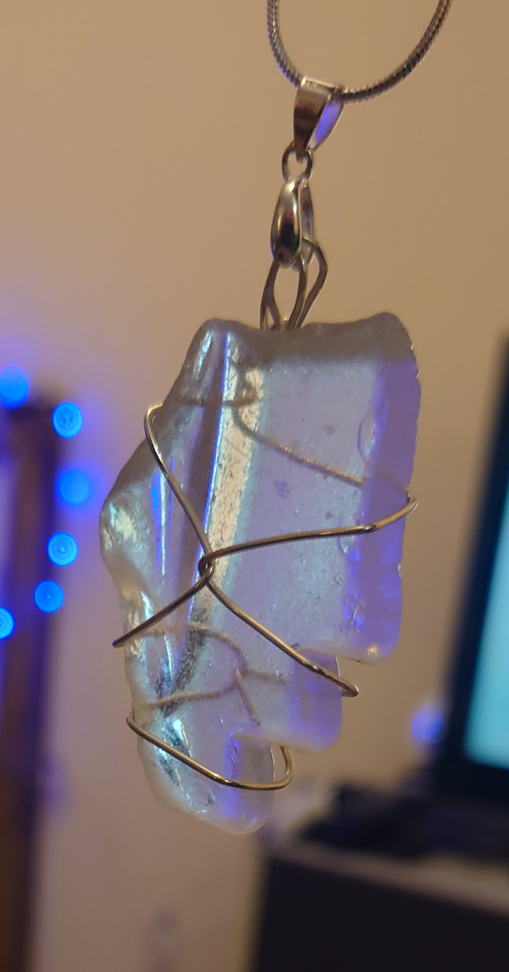 River glass necklace photo