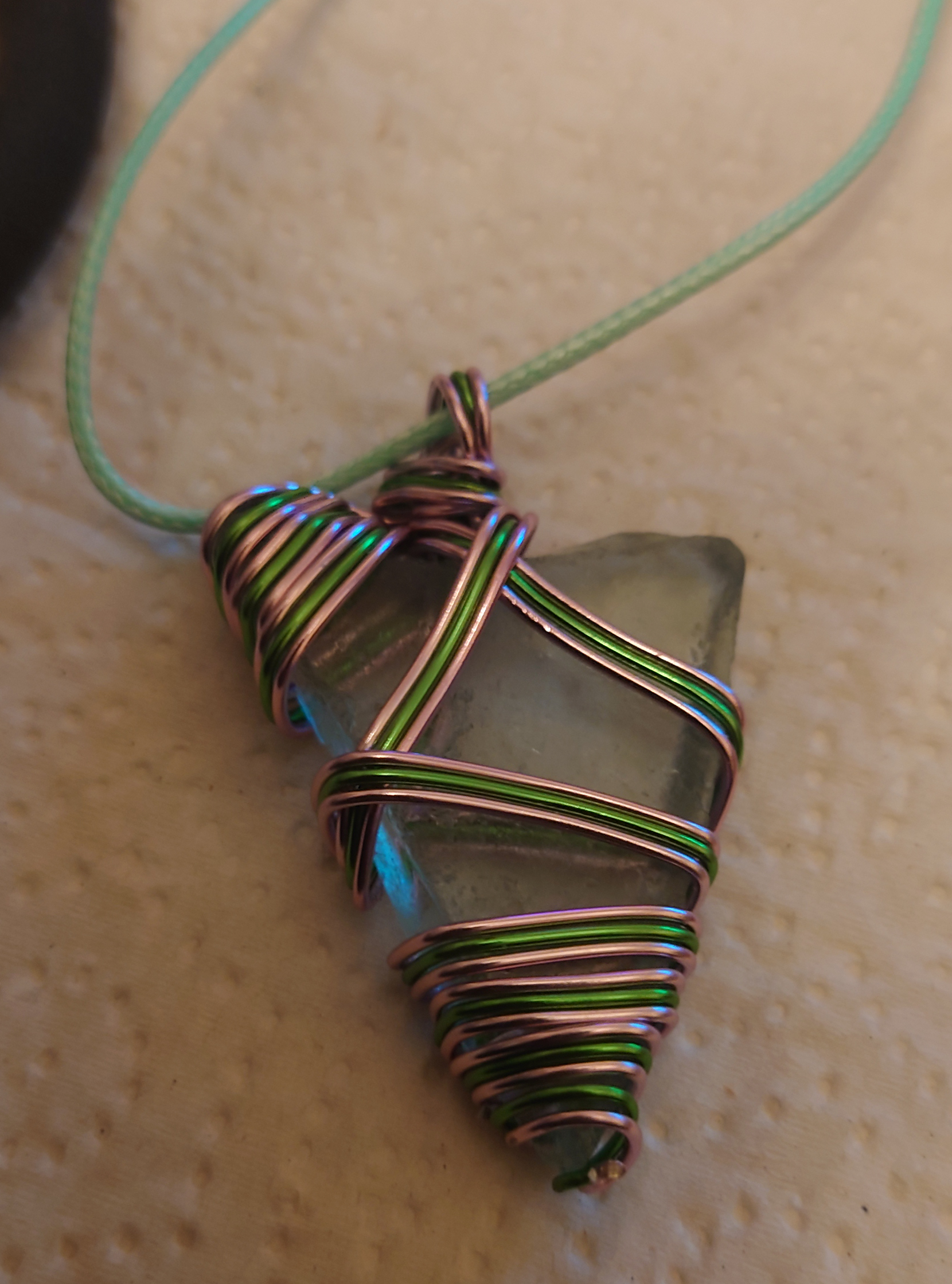 River glass necklace photo