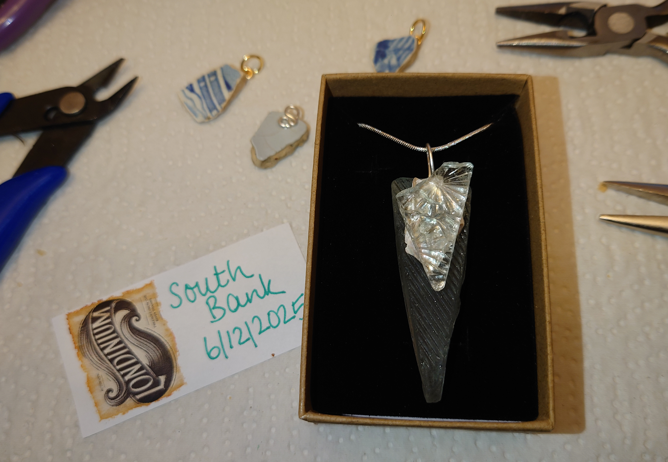 River glass necklace photo