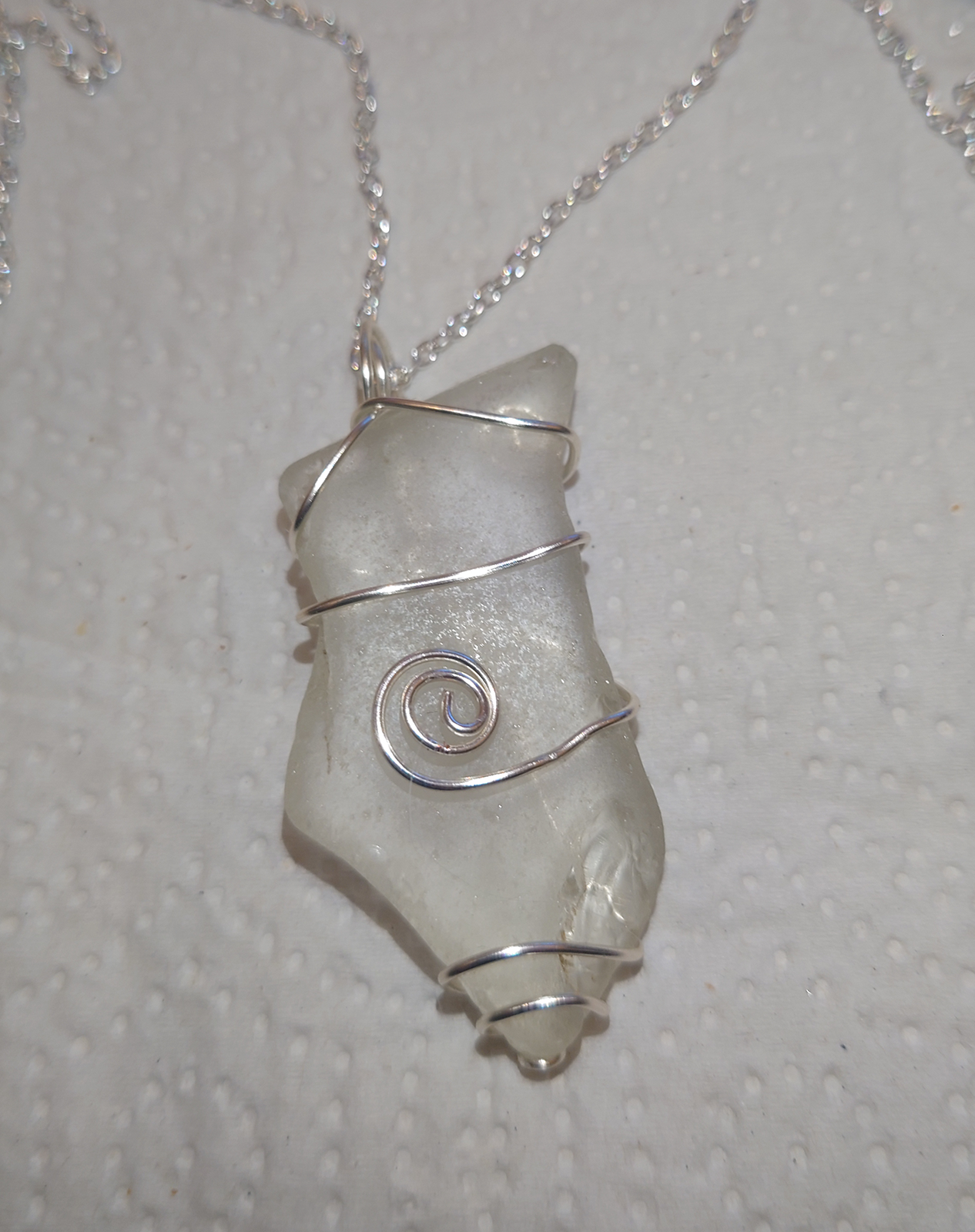 River glass necklace photo