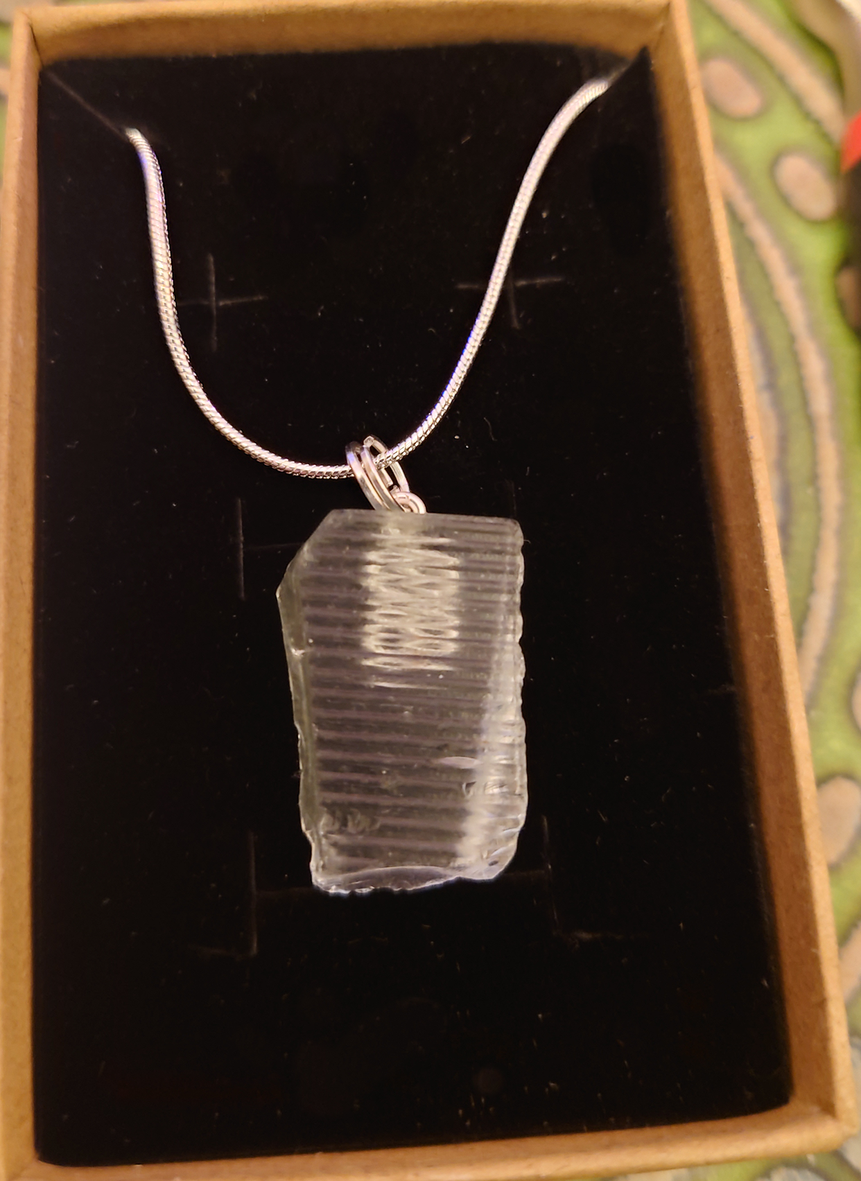 River glass necklace photo