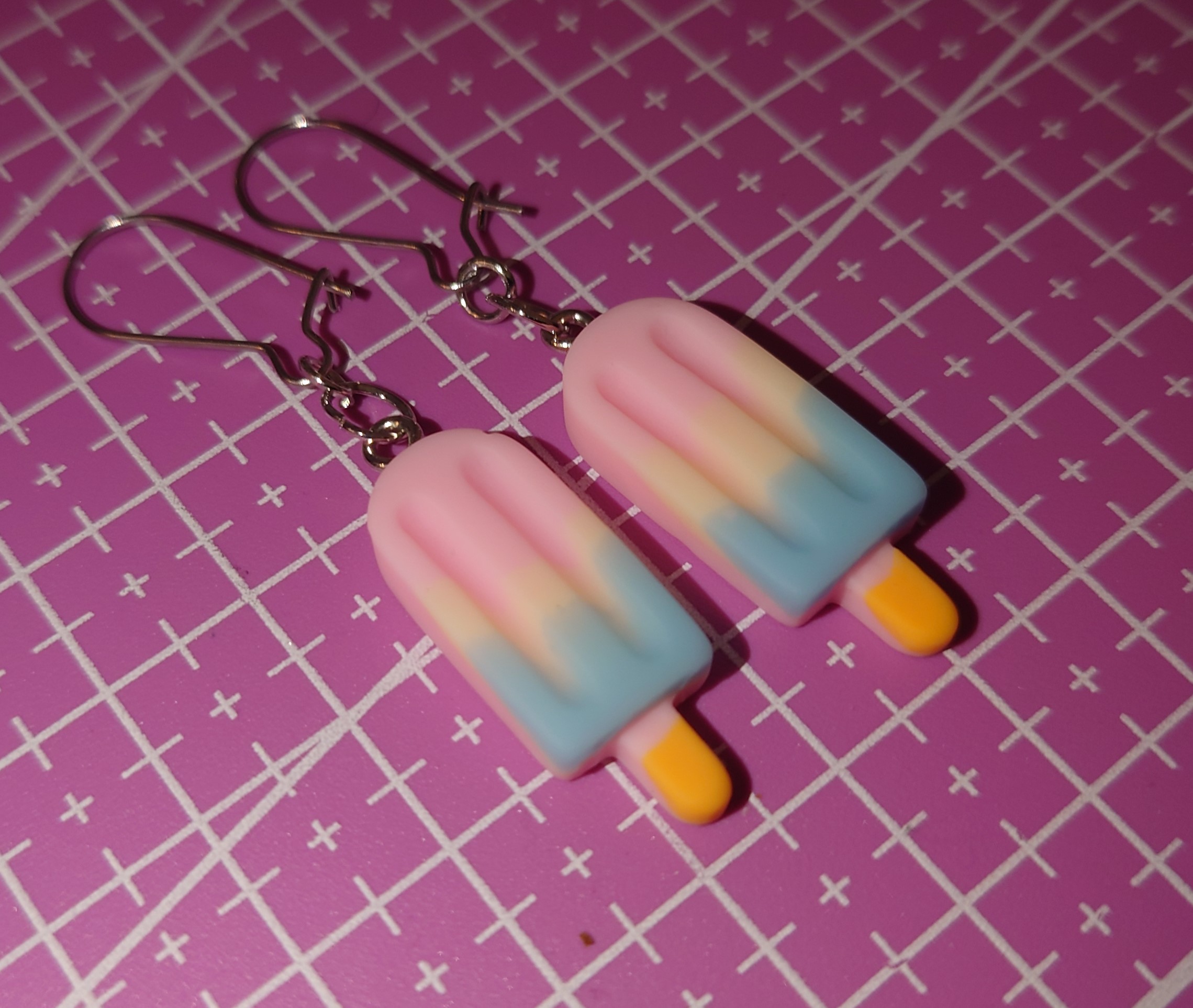 Ice lolly earrings - blue · Ice lolly earrings - pink
